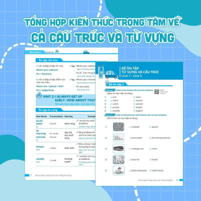 Sách - Đề Ôn Tập Từ Vựng Và Cấu Trúc Tiếng Anh Lớp 5 - Megabook