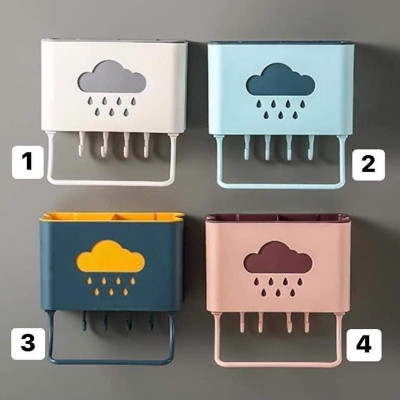 Khay Giỏ Để Đồ Đa Năng Dán Tường Hình Đám Mây - Kệ Đa Năng Dán Tường Hình Đám Mây Giao Màu Ngẫu Nhiên