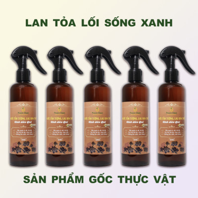 LBT2 Combo 5 nước tắm tượng, lau bàn thờ Tinh dầu Quế 250ml Gốc Thực Vật Peace Mass