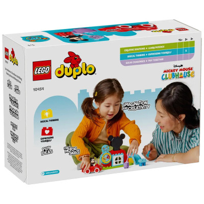 Đồ Chơi Lắp Ráp Nhà Câu Lạc Bộ Mickey Mouse và Xe Hơi - Mickey Mouse Clubhouse And Car - Lego Duplo 10454 (27 Mảnh Ghép)