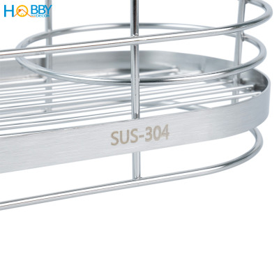 Kệ đựng đồ rửa chén chổi cọ gác bồn inox 304 Hobby home decor KRC13