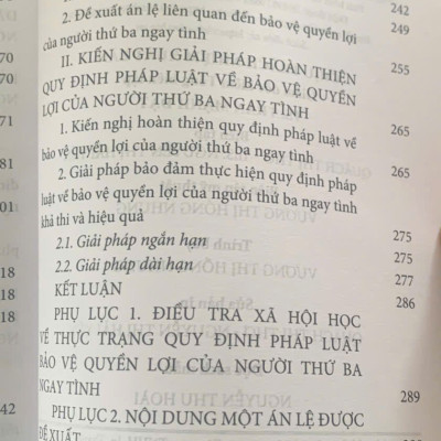 Bảo vệ quyền lợi của người thứ ba ngay tình (sách chuyên khảo)