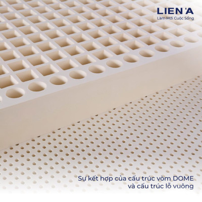 ĐỆM CAO SU LIÊN Á CLASSIC cao 10cm- Giường Đôi - Cao Su Thiên Nhiên 100%