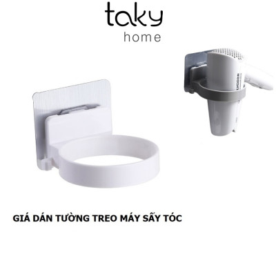 Kệ Dán Tường, Giá Treo Máy Sấy Tóc Dán Tường Hiện Đại Tiện Dụng Cho Nhà Tắm, Sử Dụng Miếng Dán Siêu Chắc. Taky Home 4021