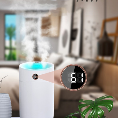 Máy phun sương tạo ẩm cỡ lớn Rhino H801 3000ml, 2 lõi phun, tích hợp đèn 7 màu, dung tích lớn cho không gian rộng - Hàng chính hãng