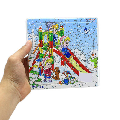 Bộ Xếp Hình Puzzle Minh Châu 20-018 - Trượt tuyết (20 Mảnh Ghép)