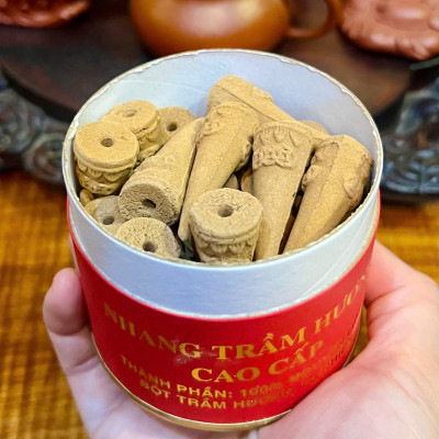 Nhang trầm NỤ dùng cho không gian rộng thoáng xông đốt tại nơi ở, văn phòng, kinh doanh buôn bán