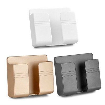 Kệ Dán Tường Để Remote - Giá Đỡ Sạc Điện Thoại Có Móc Treo Giữ Dây Điện- Hàng Chính Hãng MINIIN