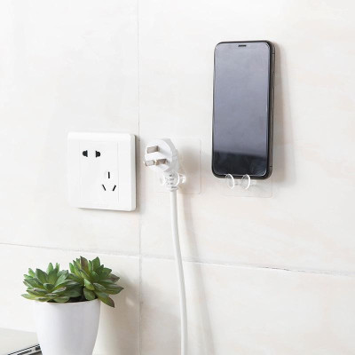 Combo 5 Móc Gài Trong Suốt Treo Phích Điện, Móc Dán Tường, Gài Các Loại Phích Cắm Điện Gọn Gàng Trên Tường. TakyHome 4000set5
