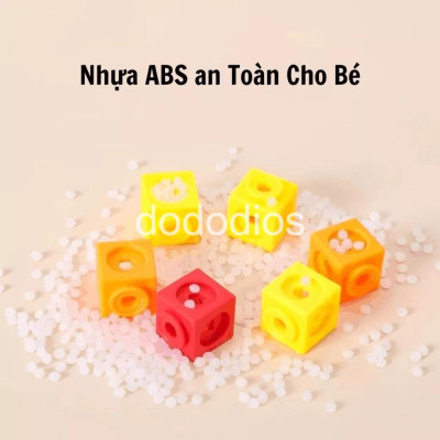 Bộ đồ chơi xếp hình thông minh hình vuông 100 viên 2x2x2cm, 200 viên 2x2x2cm - hàng chính hãng dododios