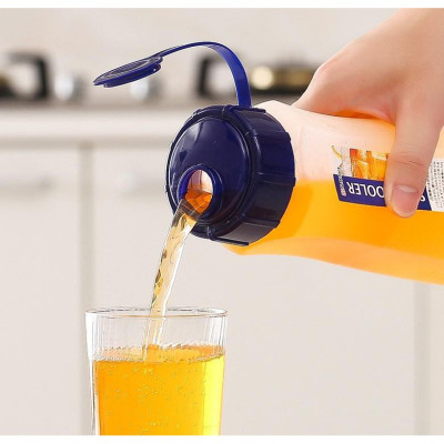 Combo 01 Bình đựng nước đa năng 1L (Màu trắng) + 03 Cốc nhựa uống nước Inomata 350ml có quai cầm - Nội địa Nhật Bản