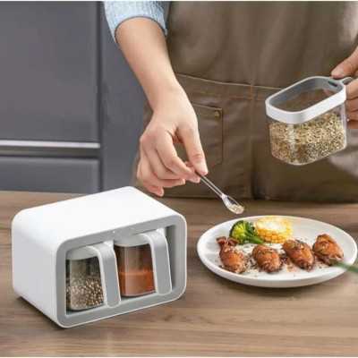 Kệ Đựng Gia Vị Gắn Tường Nhà Bếp  - Hộp Gia Vị Thông Minh Tiết Kiệm Diện Tích