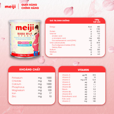 Combo 1 Hộp Thực Phẩm Bổ Sung Meiji Mama Milk Và 1 Hộp Sản phẩm dinh dưỡng công thức Meiji Infant Formula EZcube