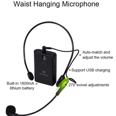 Máy Trợ Giảng Không Dây Shidu SD-S92 (02 Micro) - Hàng Chính Hãng