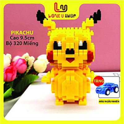 Ghép hình 3d, đồ chơi lắp ráp, xếp hình khủng long Hitokage, pikachu xịn.
