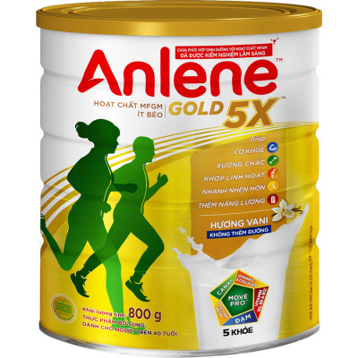 Sữa Bột Anlene Gold Hương Vanilla (Hộp Thiếc 800g)