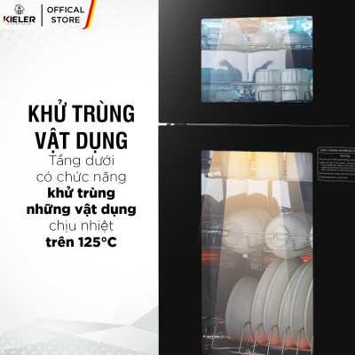 Tủ khử trùng Kieler KL-TL520 2 in 1 tích hợp lò chiên thức ăn và khử trùng đồ dùng bếp đa dạng chức năng sấy khử trùng - Hàng Chính Hãng