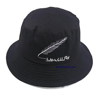 Mũ buckec chiếc lá we will fly mũ tai bèo cọng lông gà vành nhỏ phù hợp cả nam và nữ