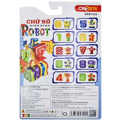 Đồ Chơi Lắp Ráp Biến Hình Robot Chữ Số 0 - Cresta DK81222