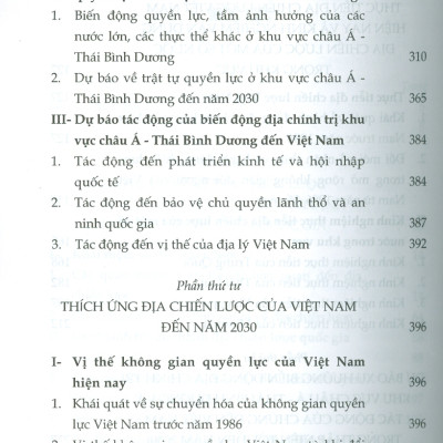 Địa Chiến Lược Việt Nam Tầm Nhìn 2030 Những Vấn Đề Lý Luận, Thực Tiễn Và Thích Ứng Chính Sách - PGS. TSKH. Trần Khánh