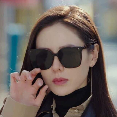 Kính râm, Kính mát Thời Trang Unisex Mắt Vuông Gọng Nhựa Full Đen