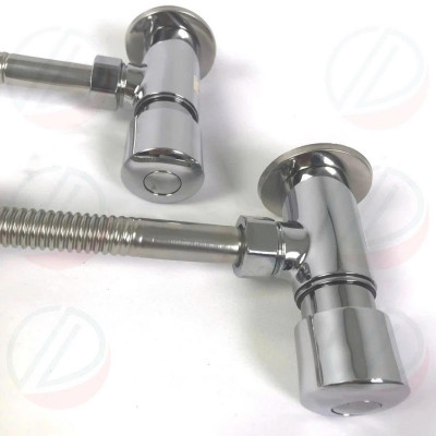 Van Bồn Tiểu Nam Xả Tiểu Nhấn Inox Phủ Crome Bóng - Kiểu ống xả thẳng, tự ngắt tiết kiệm nước
