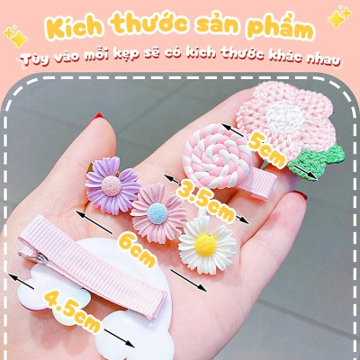 Set 14 kẹp tóc mái nhiều màu dễ thương cho bạn gái