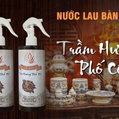 Nước Lau Bàn Thờ Trầm Hương – Làm Sạch Bàn Thờ, Đồ Thờ Cúng, Tẩy Uế Phong Thủy, Mang Lại Tài Lộc Thịnh Vượng Cho Bàn Thờ Thần Tài Ông Địa - HÀNG CHÍNH HÃNG MINIIN