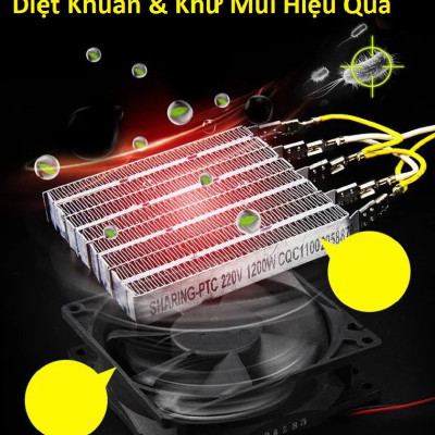 Tủ Máy Sấy Quần Áo BAKA BK-01 (1500W) - Màu Ngẫu Nhiên - Hàng Chính Hãng