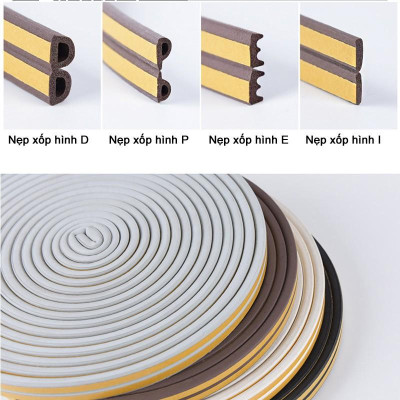 Nẹp xốp khe cửa sợi kép có keo cách âm chống tiếng ồn chống bụi chống hơi lạnh thất thoát Phụ kiện ô tô cao cấp