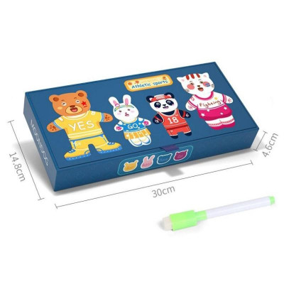 BỘ XẾP HÌNH THAY QUẦN ÁO GIA ĐÌNH NHÀ THỎ - GẤU - ĐỘNG VẬT