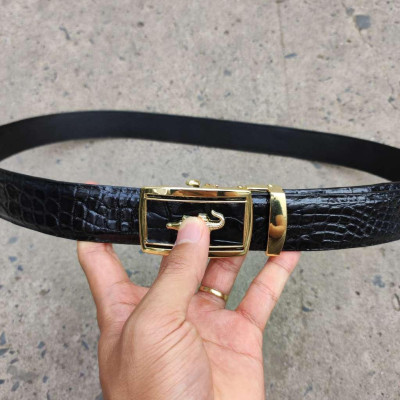 Thắt lưng Cá sấu Bông hông rất Mềm Và Bền TS111V (mặt vàng)