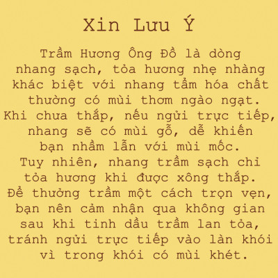 Nhang Nụ Trầm Hương, Loại Thượng Hạng, Nhang Sạch Thuần Thiên Nhiên