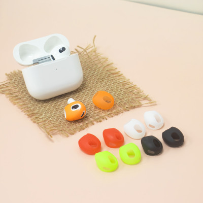 Bộ 5 Cặp vỏ bọc nút tai nghe bằng silicon mềm gợn sóng chống trượt và chống rơi cho Airpods 3 - Hàng Chính Hãng