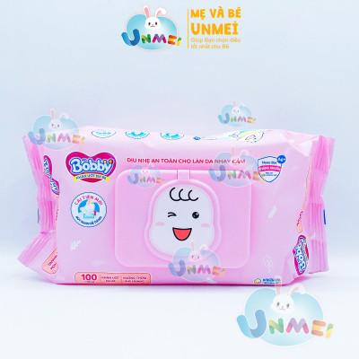 Combo 4 gói khăn ướt Bobby Care có hương 100 tờ