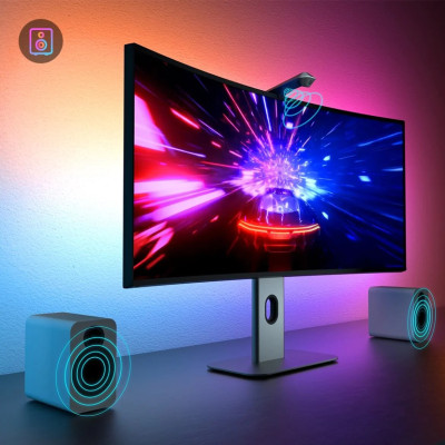 Bộ Dây Đèn LED mở rộng màn hình máy tính và Thanh đèn led RGBIC Govee DreamView G1 Pro Gaming Light H604A (24-32")