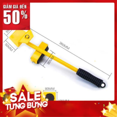 Dụng cụ nâng, di chuyển vật nặng đồ đạc thông minh bằng bộ con lăn hỗ trợ