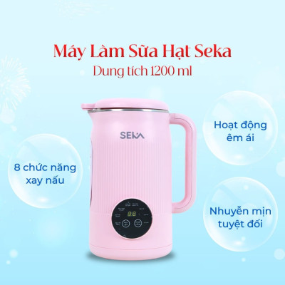 Máy làm sữa hạt mini SEKA SK320 PRO - 1.2 lít - 800W - 5 chức năng - Hàng chính hãng