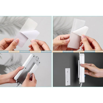 Miếng Dán Tường Treo Ổ Cắm Điện Treo Wifi Móc Treo Đa Năng Tiện Lợi 