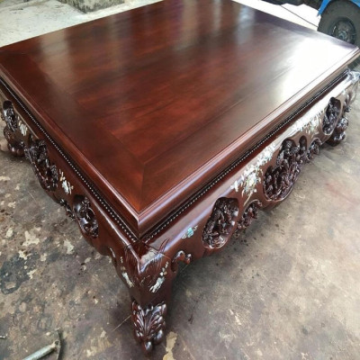 Sập Nằm Ba Bông Khảm Trai Gỗ Gụ