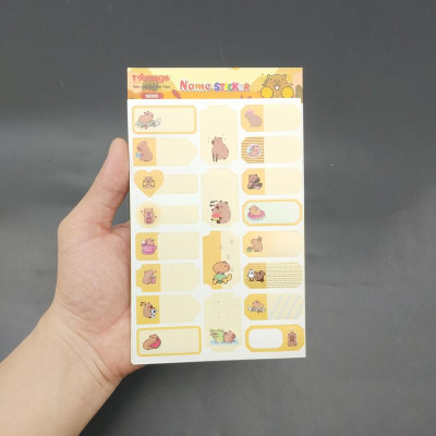Bộ 5 Tờ Sticker Name - Teenage SN-02 - Capybara