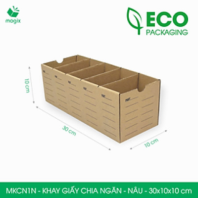 MKCN1N - 30x10x10 cm - 50 khay giấy carton chia ngăn - Khay đựng đồ linh kiện, văn phòng phẩm