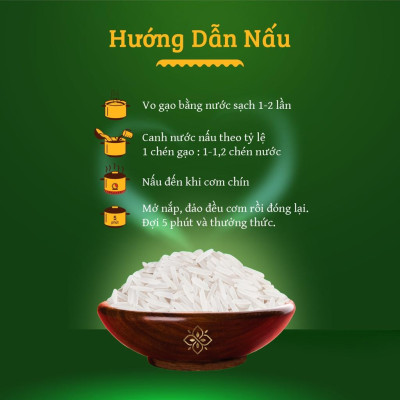 Gạo thơm thượng hạng Nàng Sen Tài Lộc 4kg