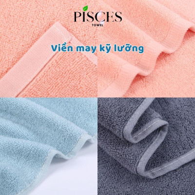 Khăn Mặt PISCES TOWEL 35x75cm Thêu Hình Thời Tiết Cotton Mềm Mại, Khăn Spa Yoga Gym Thể Thao Thấm Hút Mồ Hôi