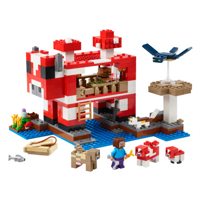 LEGO MINECRAFT 21270 Đồ Chơi Lắp Ráp Ngôi Nhà Của Những Chú Bò Nấm (500 chi tiết)