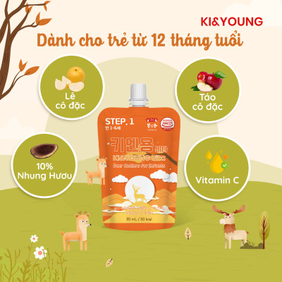Gạc hươu non/Nước nhung hươu cao cấp Ki&Young cho trẻ từ 1 tuổi - ALADDINVINA
