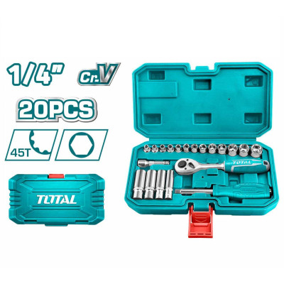 Bộ khẩu 20 chi tiết đầu tuýp 1/4