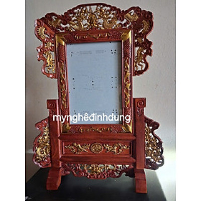 Khung ảnh thờ cúng kt lồng ảnh 20x30cm bằng gỗ  gõ đỏ