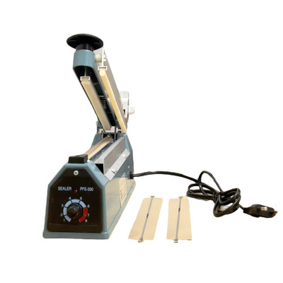 Máy hàn miệng túi có dao cắt PFS-200 hàng chính hãng, khung vỏ nhôm, công xuất thực 300W, đường hàn 200x20(mm) - Hàng nhập khẩu