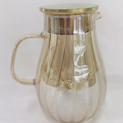 Bình đựng nước thủy tinh cao cấp chịu nhiệt màu vàng - ANTH668